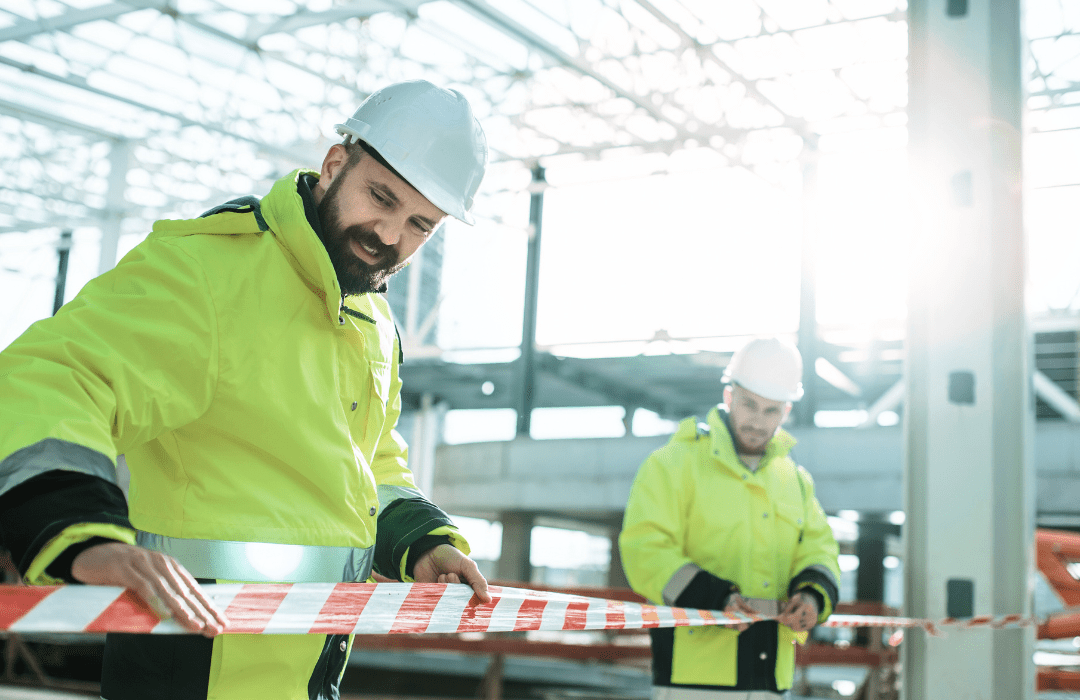 Arbeider som risikovurderer arbeidsplassen